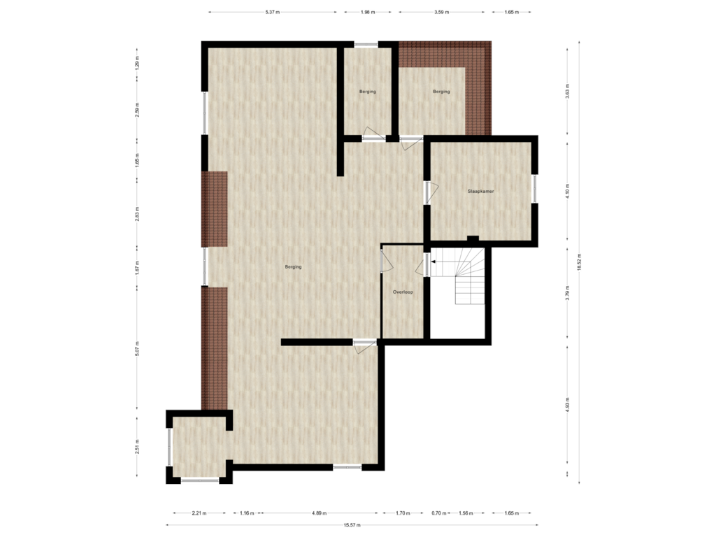 View floorplan of Derde verdieping of Bahnhofstraße 239