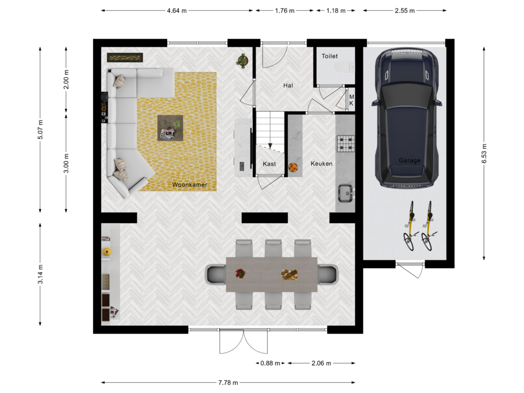 View floorplan of Begane Grond of Veerdonk 1