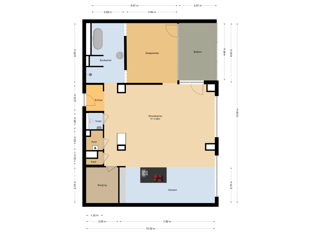 View floorplan of Appartement of Pontsteiger 150