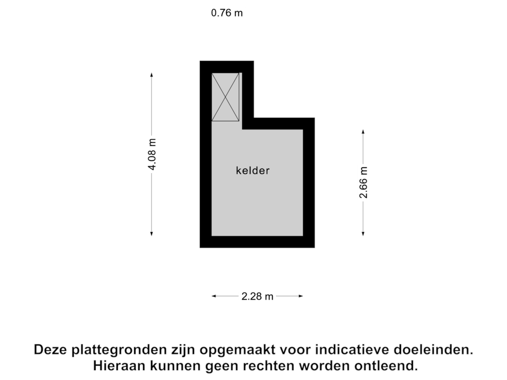 View floorplan of Kelder of Prins Hendrikstraat 196