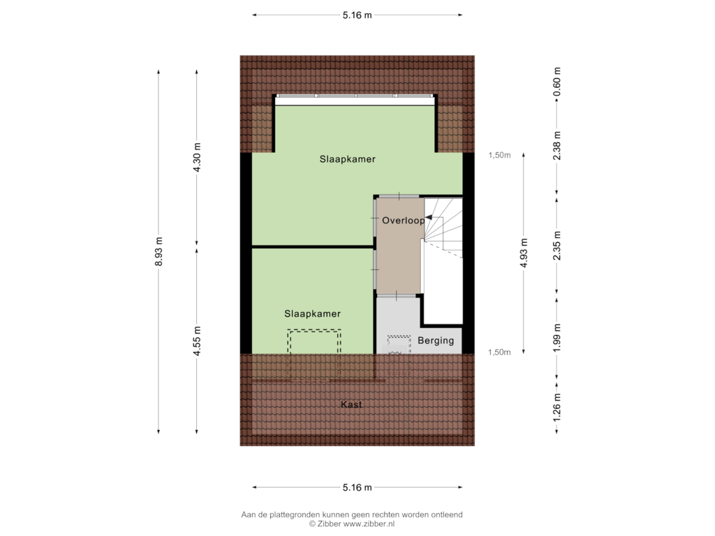 Bekijk plattegrond van Tweede Verdieping van Hoefsetuin 15