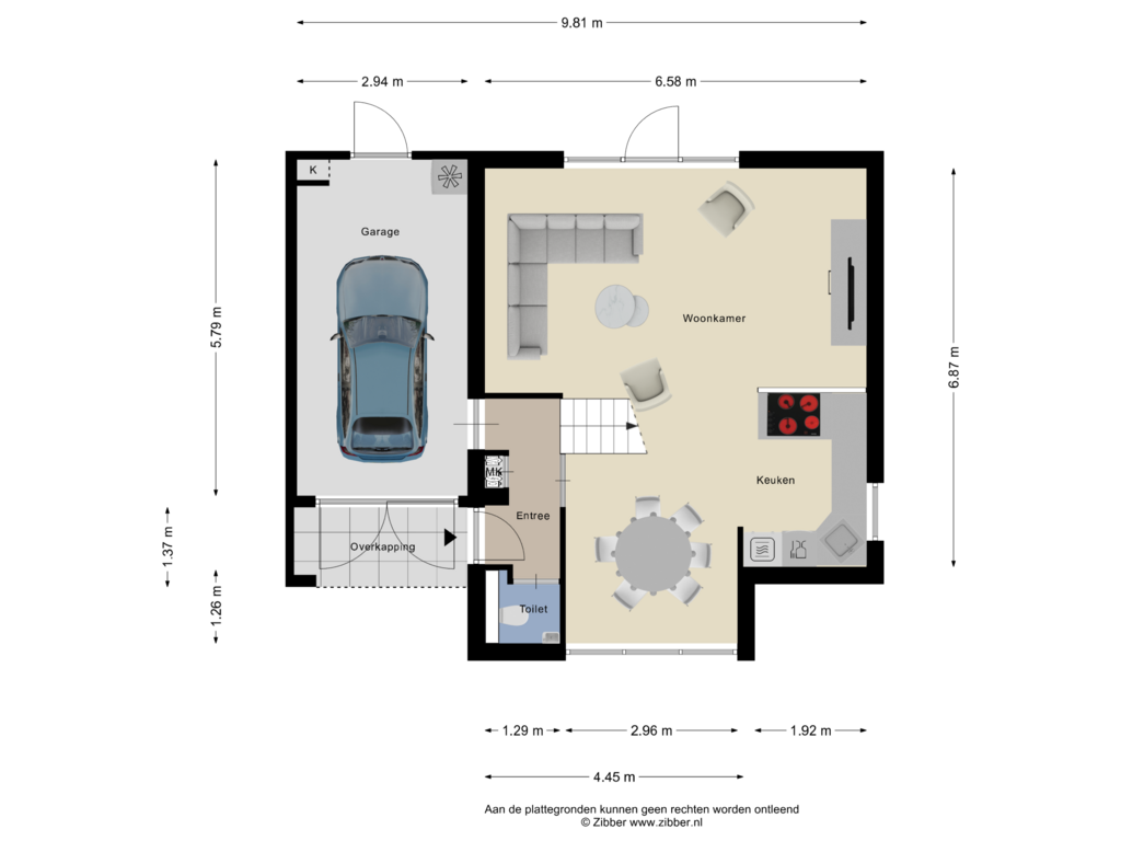 Bekijk plattegrond van Begane grond van Kamperfoelie 21