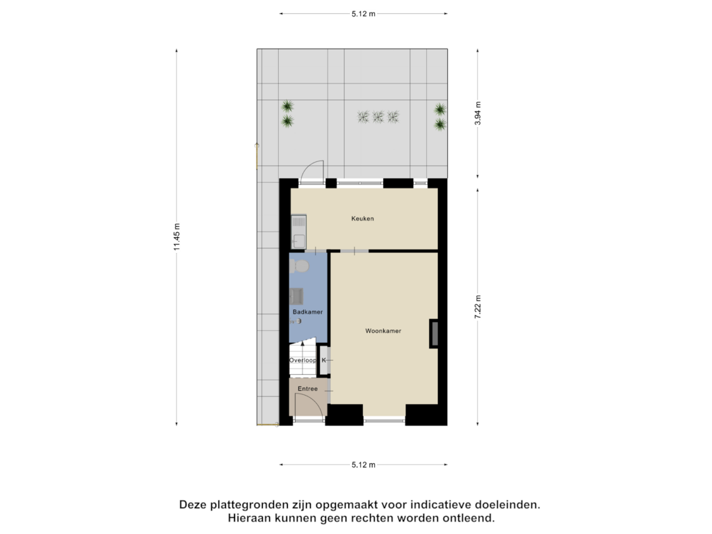 View floorplan of Begane Grond_Tuin of Gasstraat 3