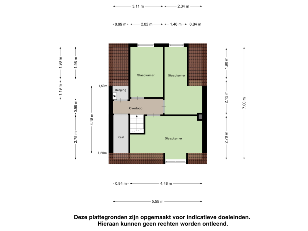 View floorplan of Eerste Verdieping of Gasstraat 3