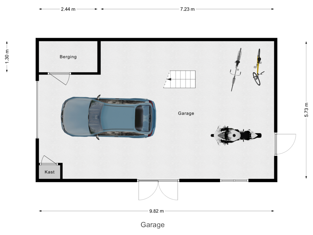 Bekijk plattegrond van Garage van Parallelweg 39