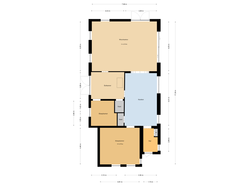 Bekijk plattegrond van Begane grond van Abbewerveweg 5