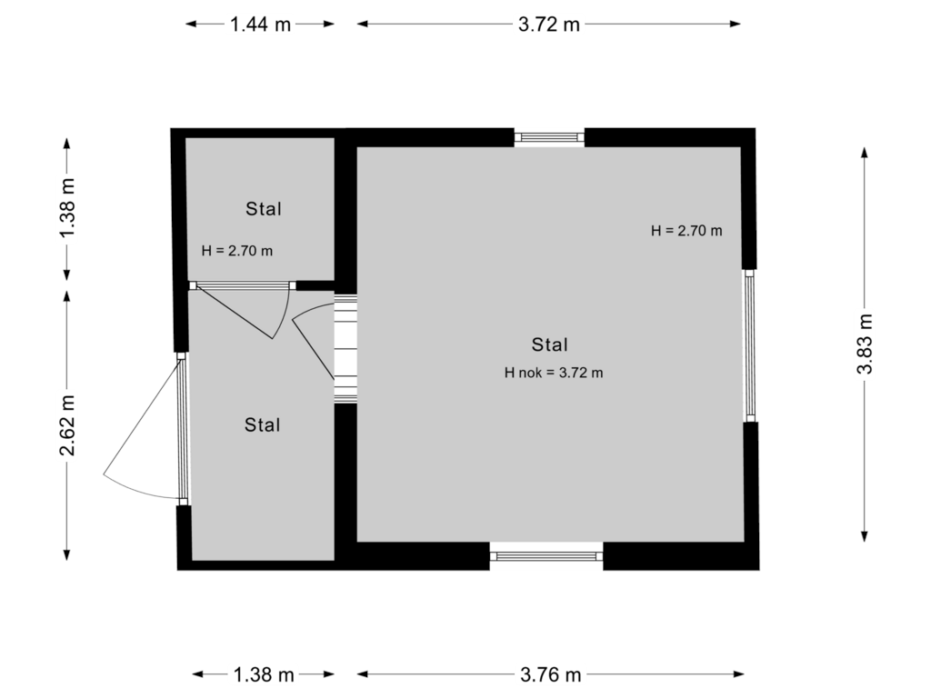 Bekijk plattegrond van Stal 2 van Abbewerveweg 5