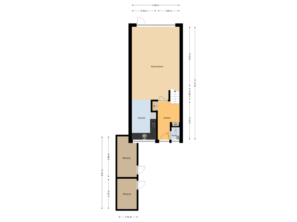 Bekijk plattegrond van Begane grond van Venuslaan 14