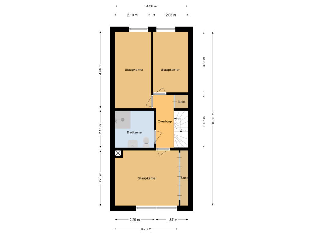 Bekijk plattegrond van Eerste verdieping van Venuslaan 14