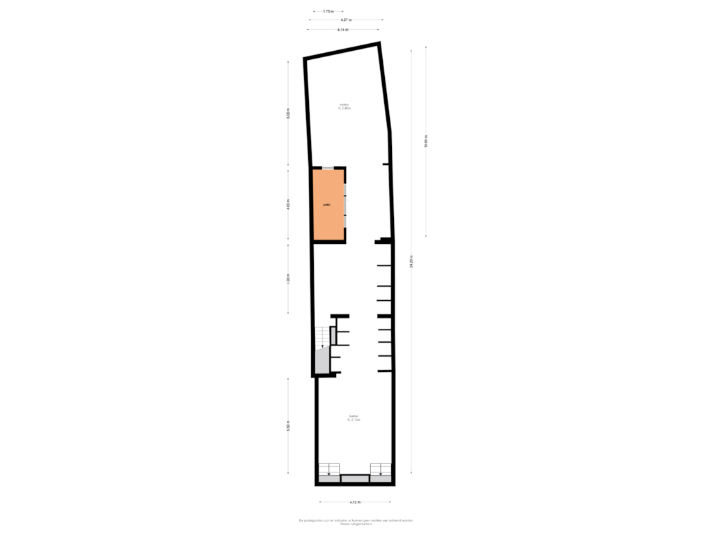 View floorplan of kelder of Kortemeestraat 7