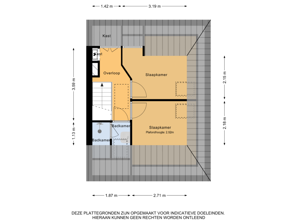 Bekijk plattegrond van 2e verdieping van Stationsweg 56