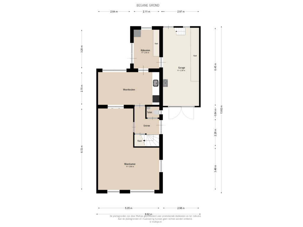 Bekijk plattegrond van Begane grond van Smachtkamp 1-D