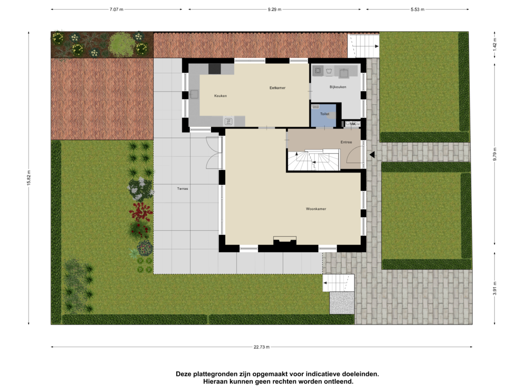 Bekijk plattegrond van Begane Grond Tuin van Buitenwaarden 22