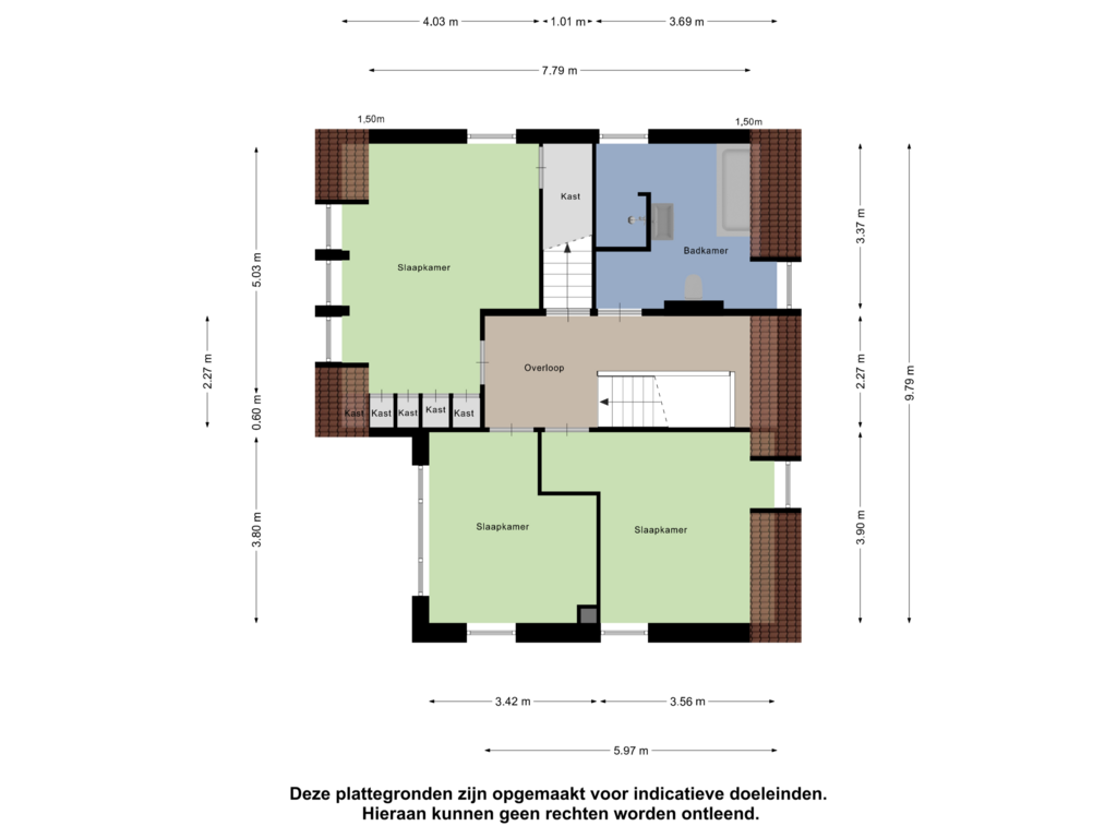 Bekijk plattegrond van Eerste Verdieping van Buitenwaarden 22