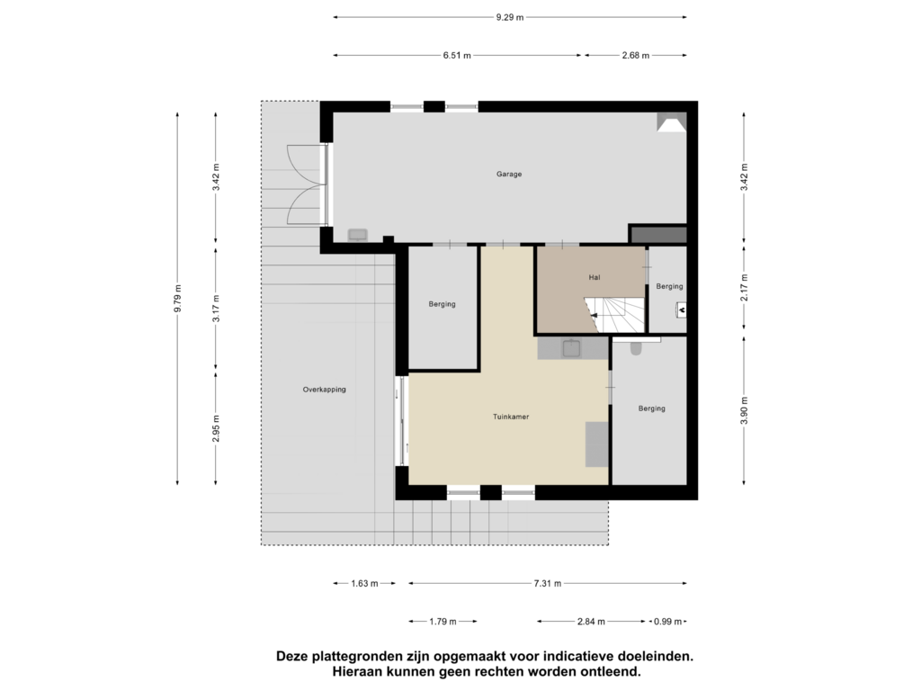 Bekijk plattegrond van Souterrain van Buitenwaarden 22