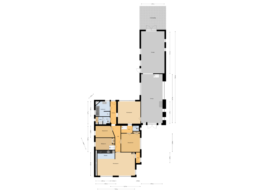 Bekijk plattegrond van Begane grond van Tottenhamstraat 44