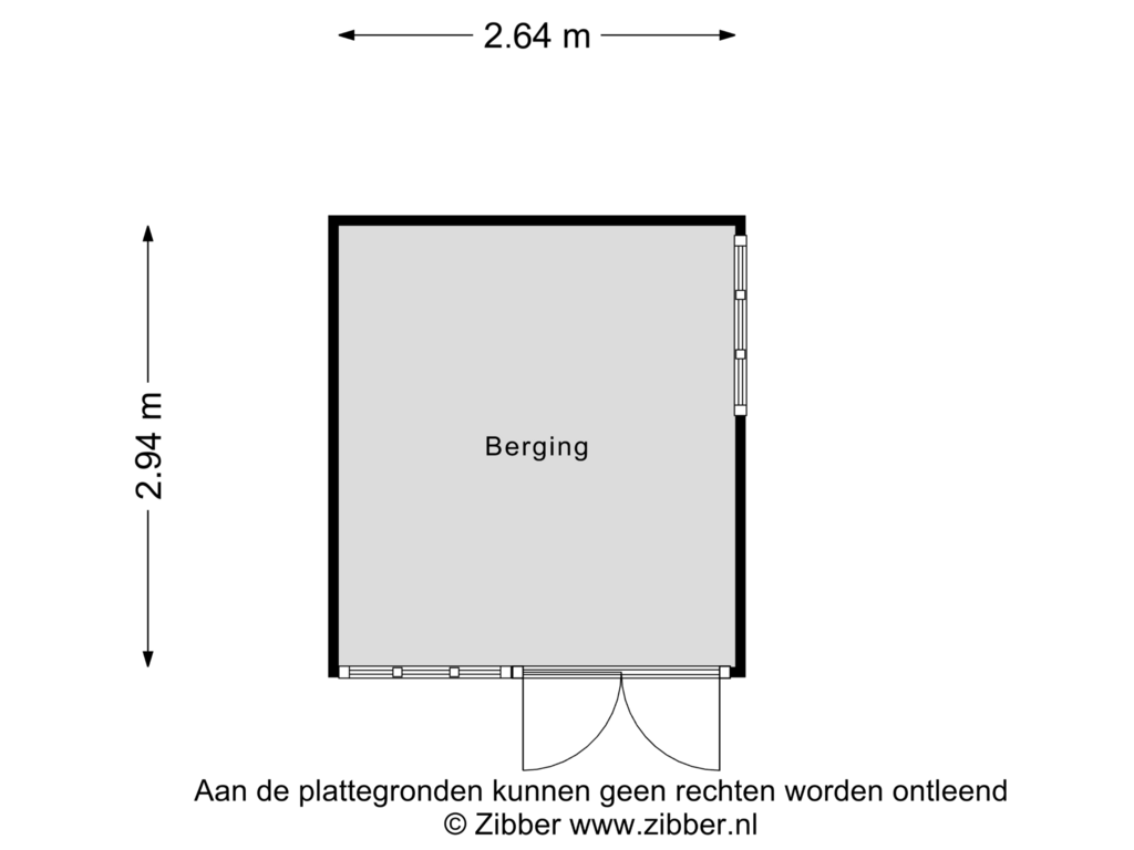 View floorplan of Berging of Wilhelminastraat 18