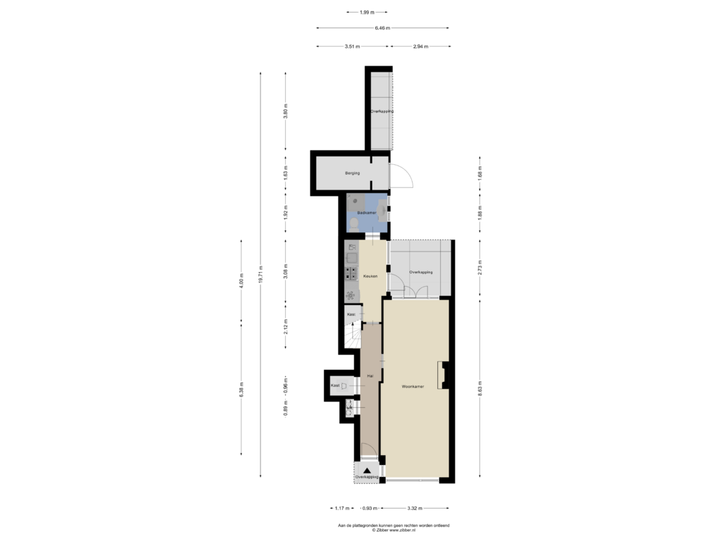 View floorplan of Begane Grond of Hoendiep 81