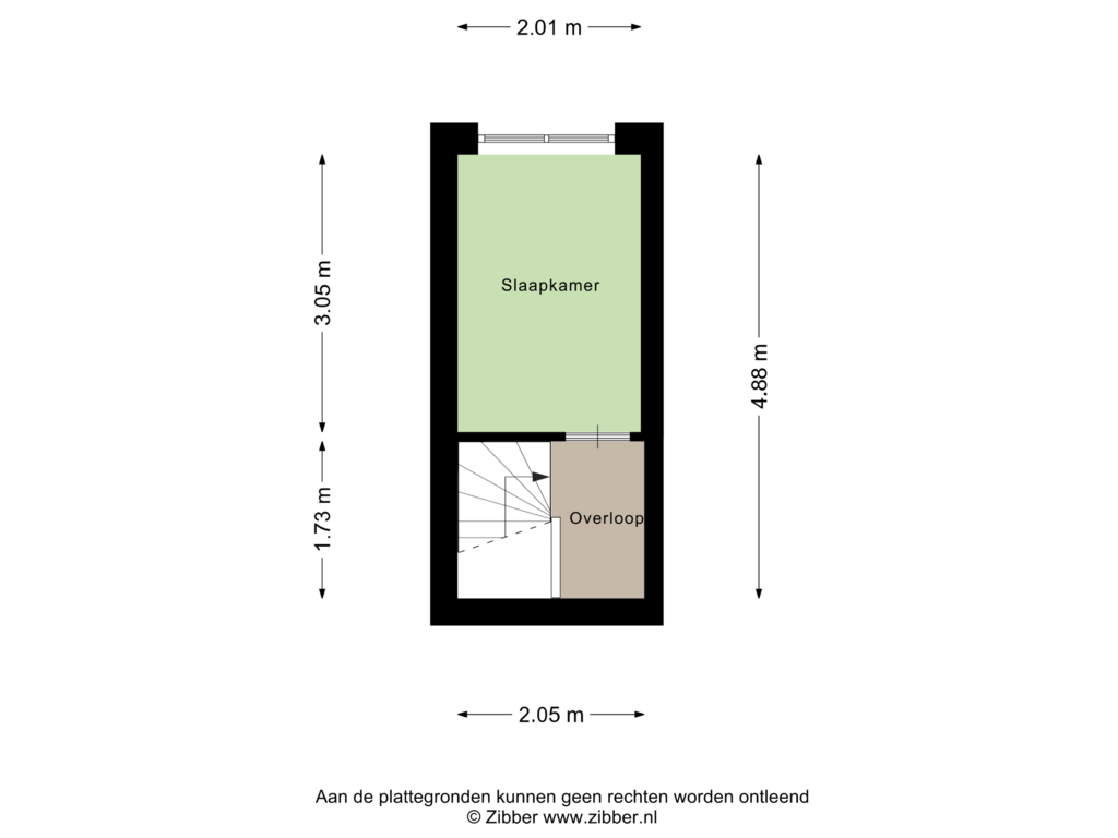 View floorplan of Tweede Verdiping of Hoendiep 81