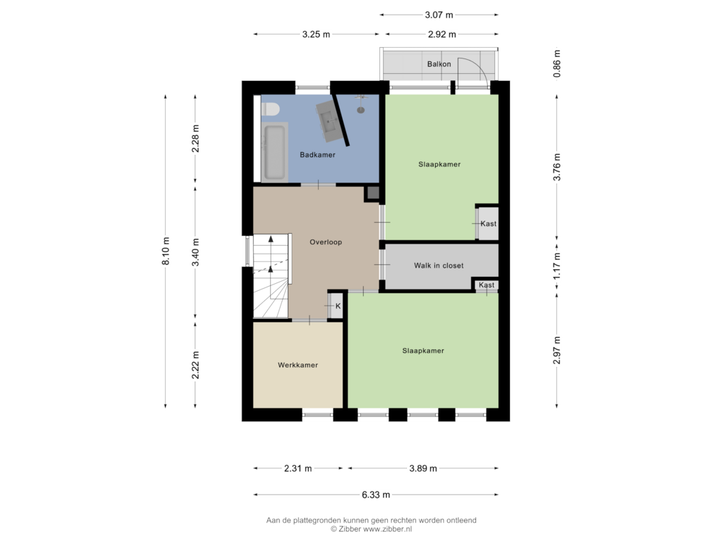 Bekijk plattegrond van Eerste Verdieping van Kloosterstraat 22