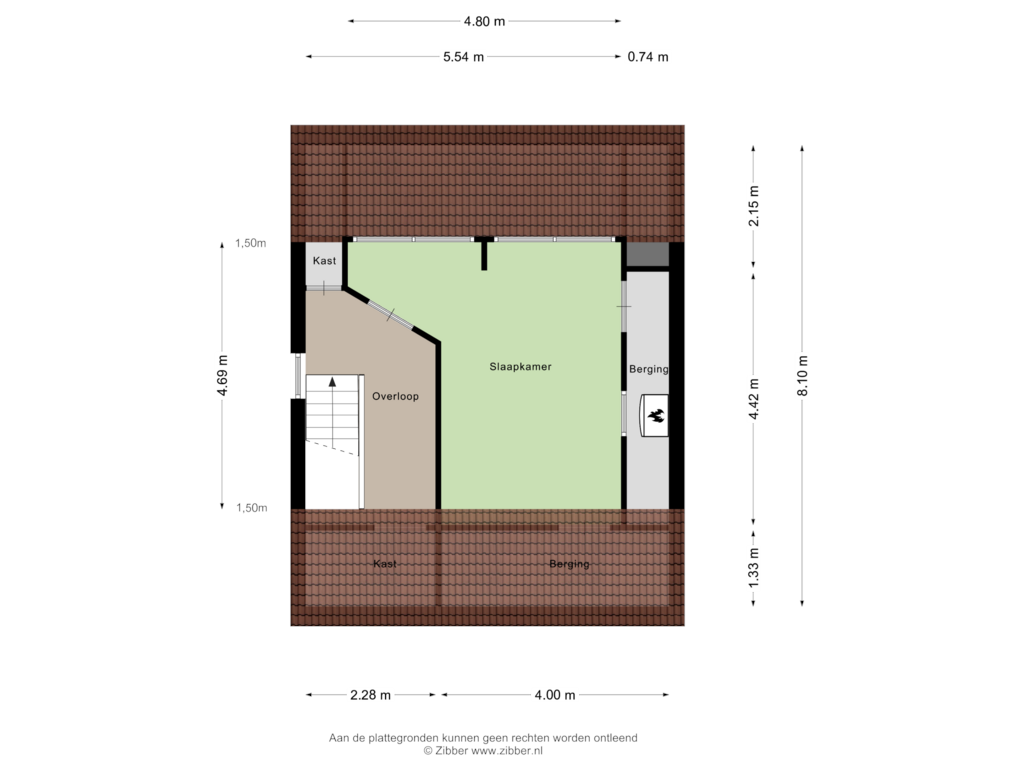 Bekijk plattegrond van Tweede Verdieping van Kloosterstraat 22