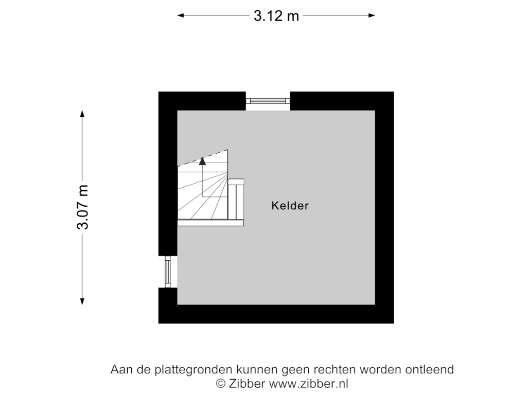 Bekijk plattegrond van Kelder van Kloosterstraat 22