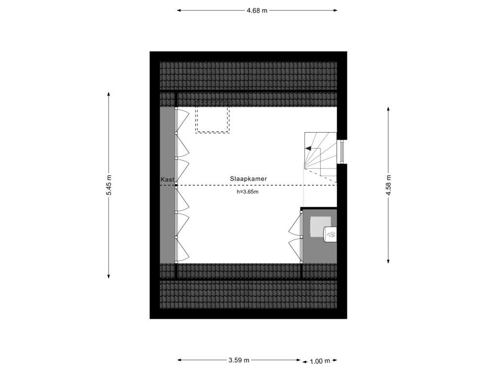 View floorplan of 2e Verdieping of Meidoornplein 14