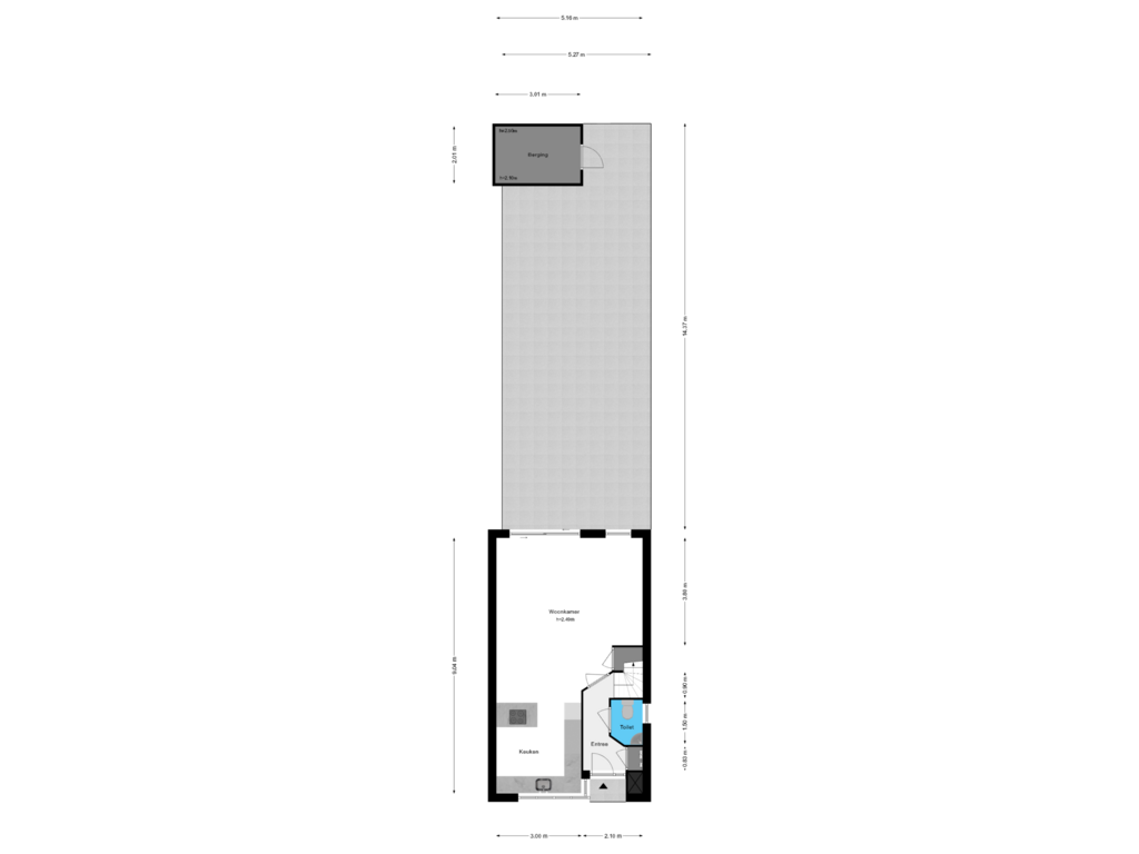 View floorplan of Perceel of Meidoornplein 14