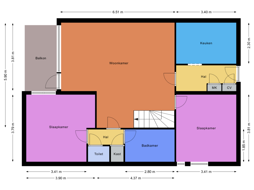 Bekijk plattegrond van Appartement van Jaap Buijshof 66