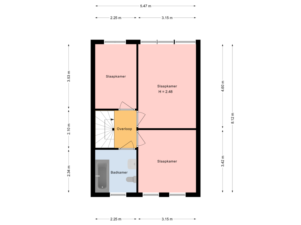 Bekijk plattegrond van eerste etage van Spree 3