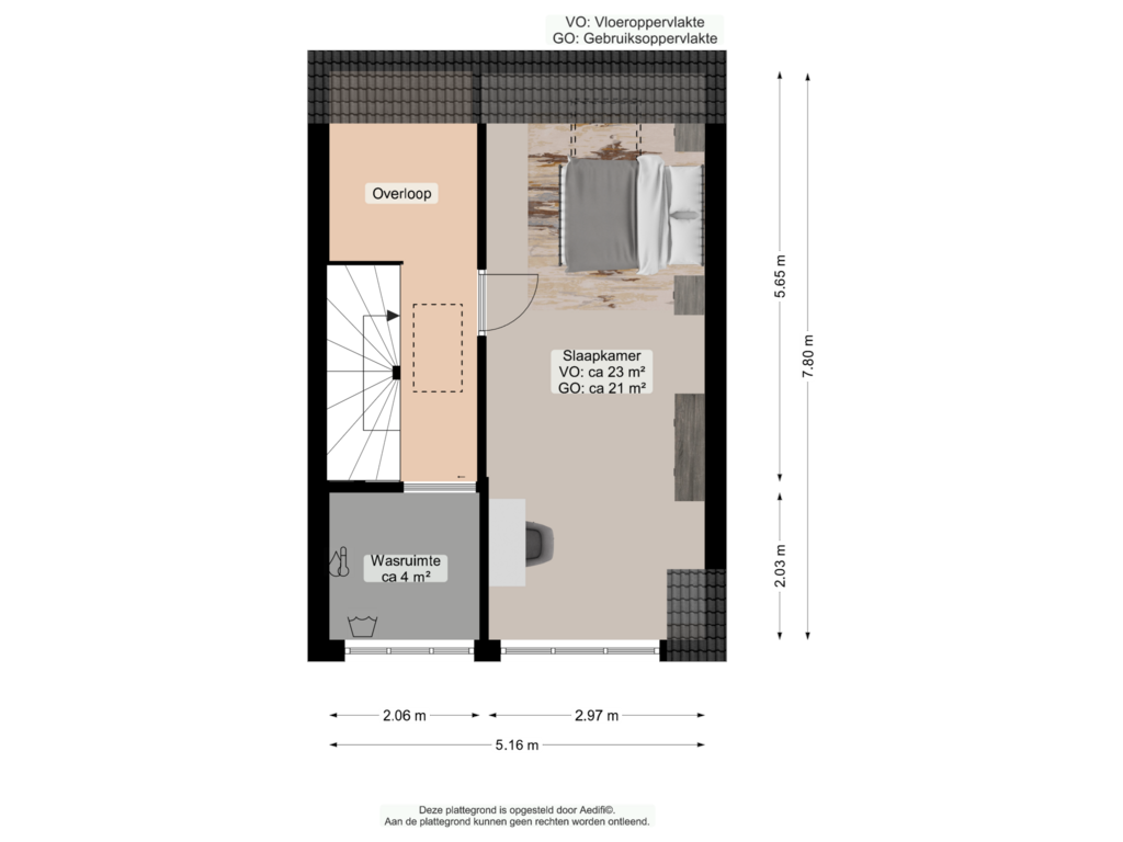 Bekijk plattegrond van Tweede verdieping van Honderdspint 13