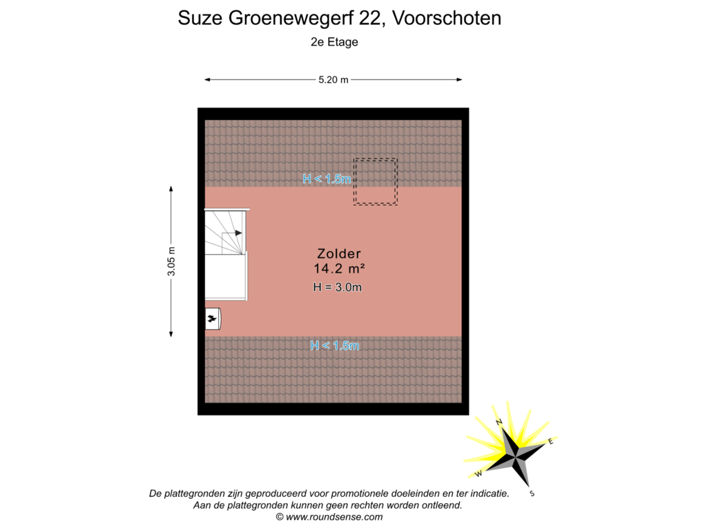 Bekijk plattegrond van 2e Etage van Suze Groenewegerf 22