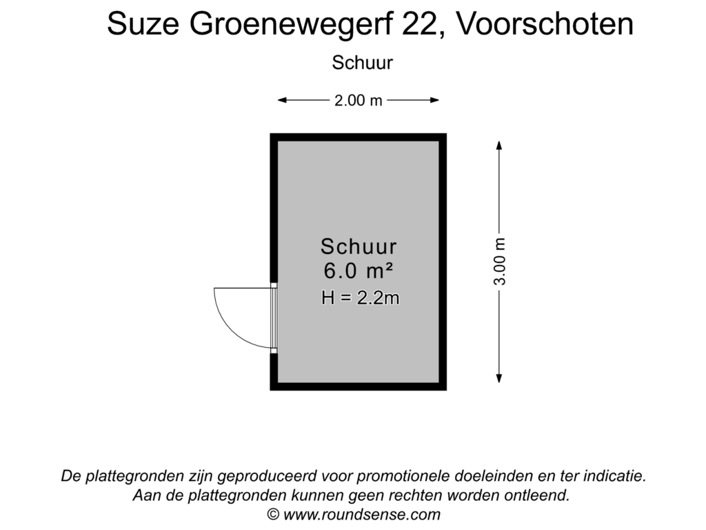 Bekijk plattegrond van Schuur van Suze Groenewegerf 22