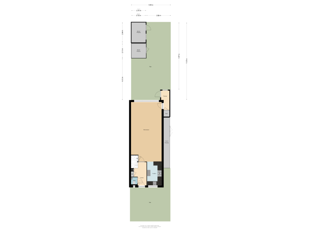 Bekijk plattegrond van Begane grond met tuin van Breedewaij 9