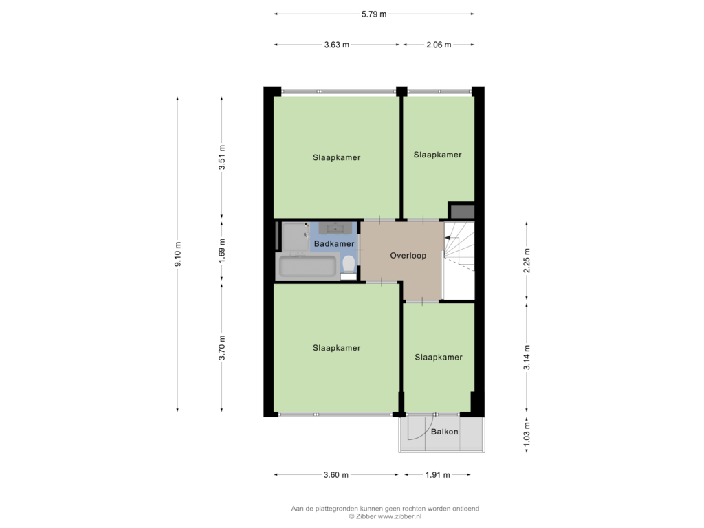 Bekijk plattegrond van Eerste Verdieping van Prof. Paul Scholtenlaan 26