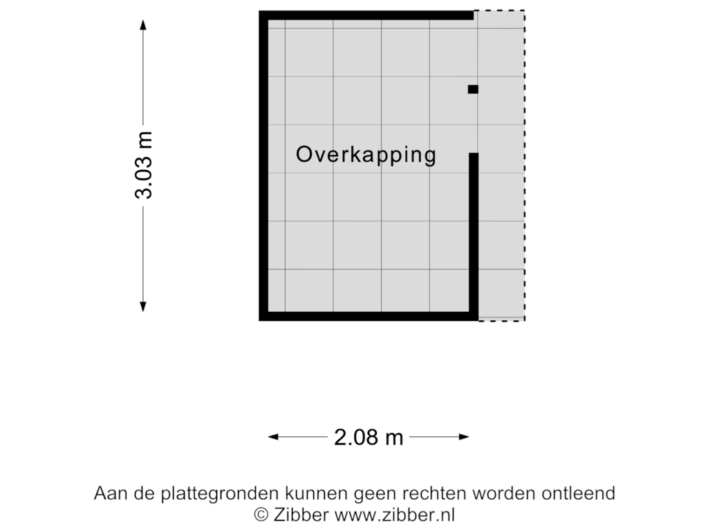 Bekijk plattegrond van Overkapping van Prof. Paul Scholtenlaan 26