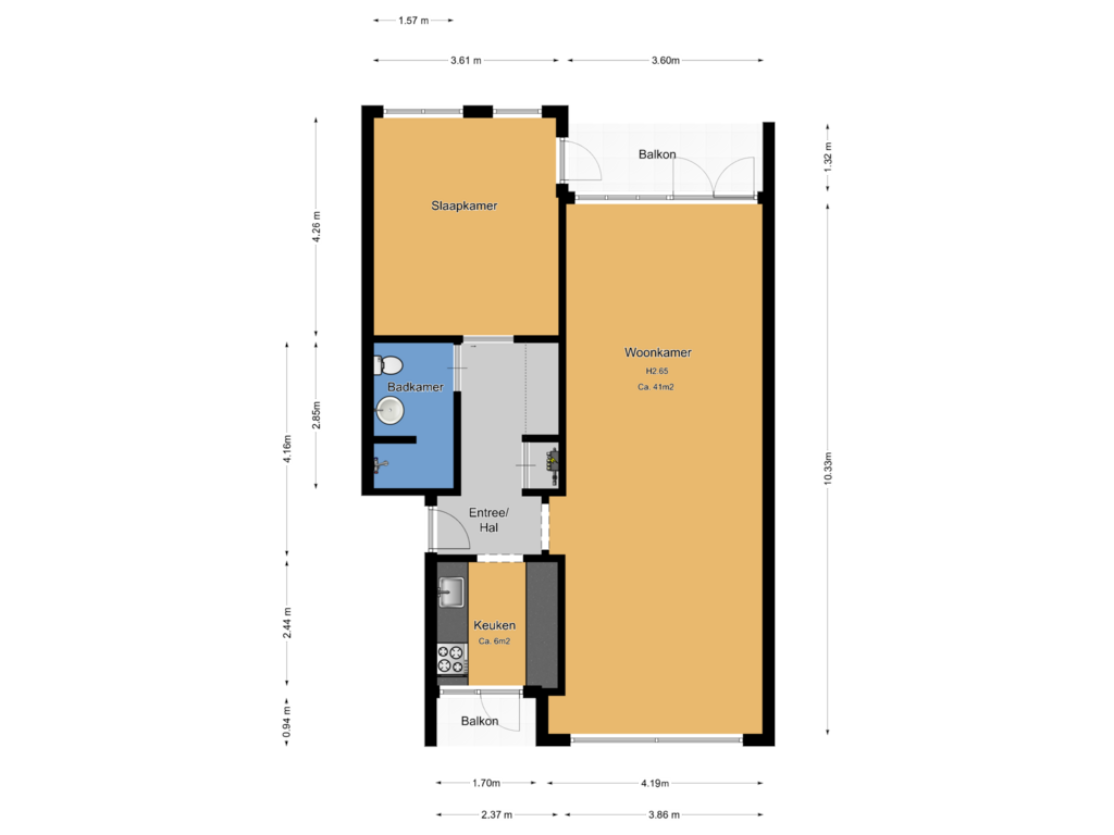 Bekijk plattegrond van Etage van Verlengde Slotlaan 32-36