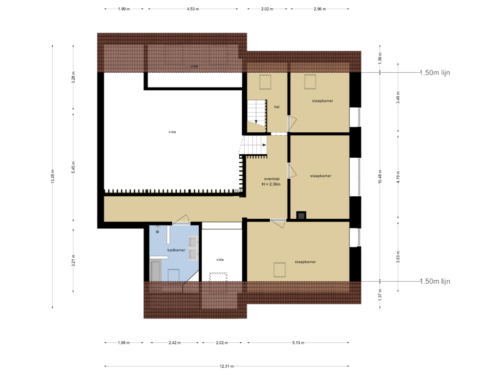 View floorplan of Eerste Verdieping of Midden 63