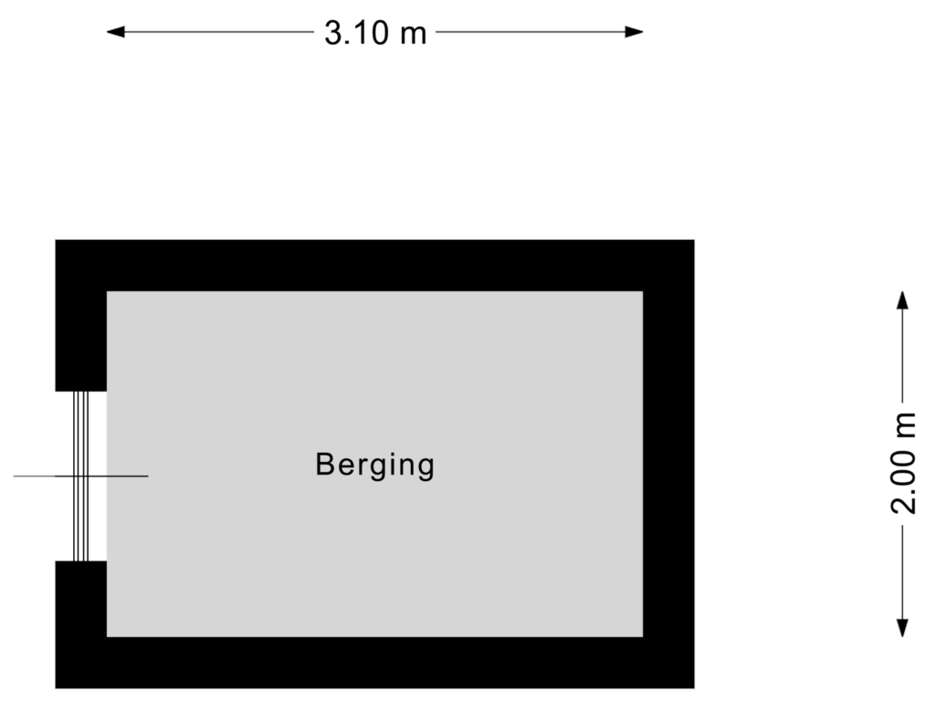 View floorplan of Berging of Leliestraat 2-B