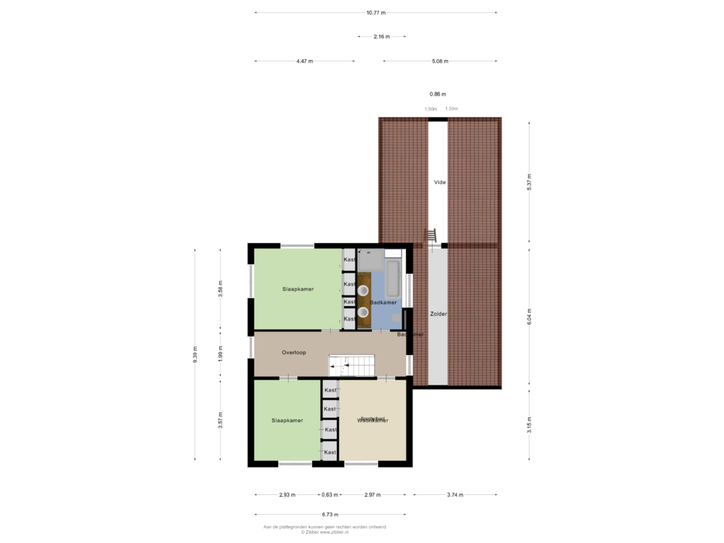 Bekijk plattegrond van Eerste Verdieping van Kolonieweg 30