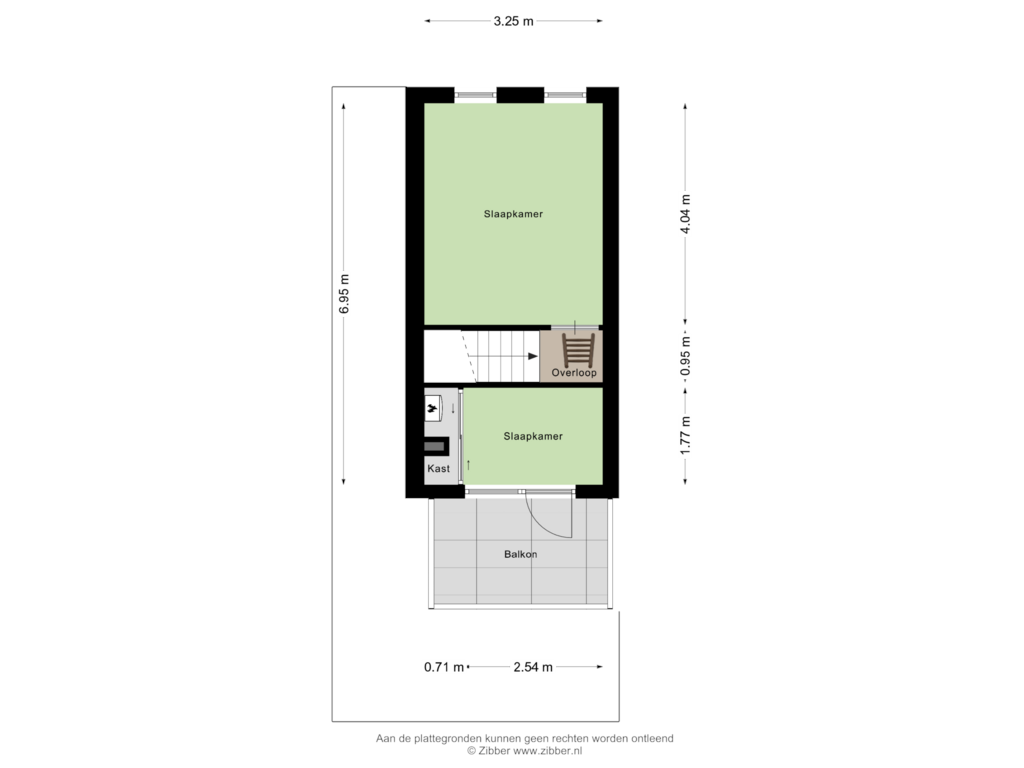 View floorplan of Tweede verdieping of Grotenhoeklaan 5