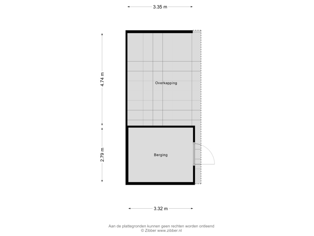 View floorplan of Berging of Grotenhoeklaan 5