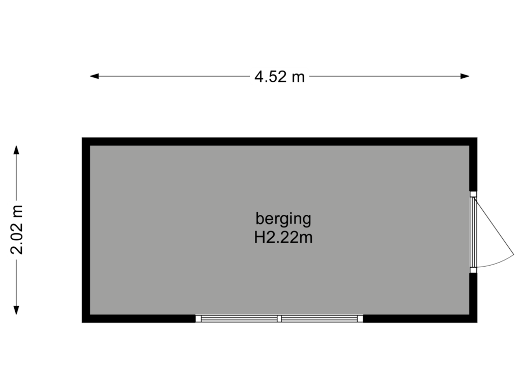 Bekijk plattegrond van Berging van De Hazelaar 97