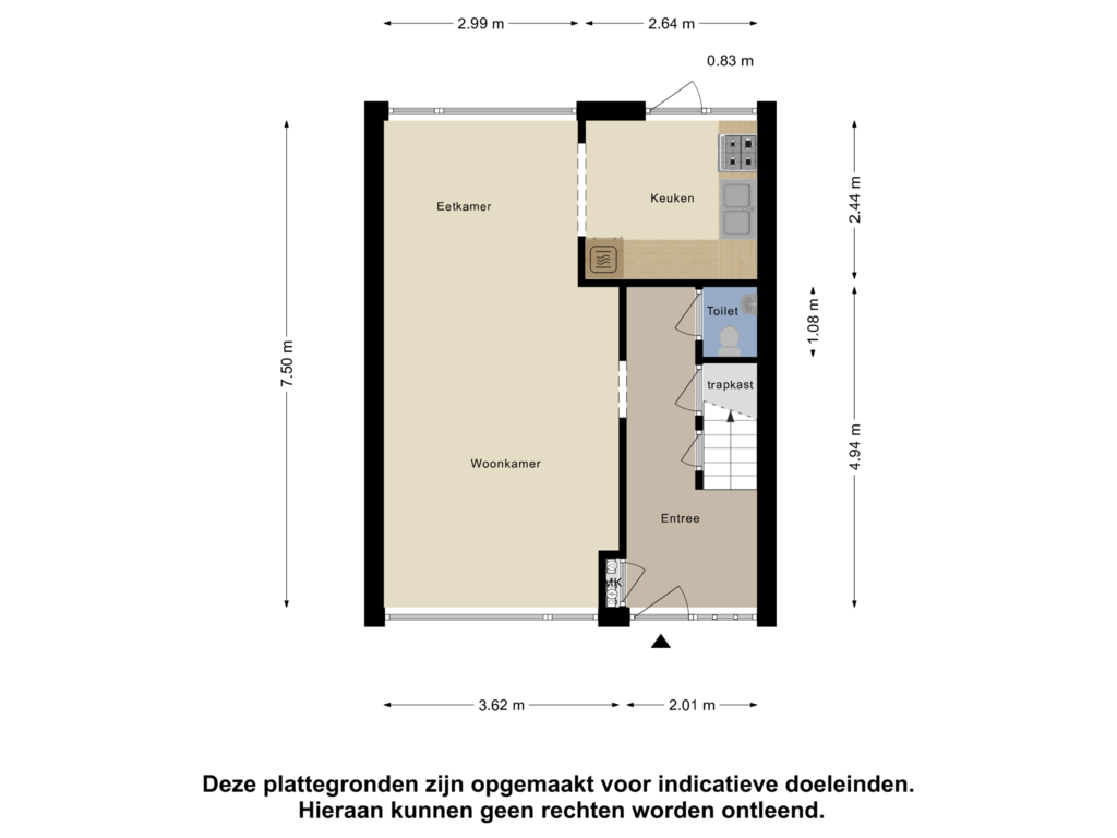 Bekijk plattegrond van Begane Grond van Brahmslaan 40