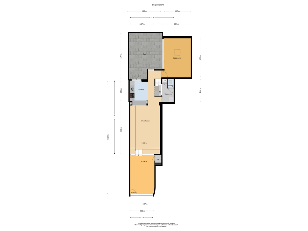 Bekijk plattegrond van Begane grond van Jacob van Lennepstraat 30-H