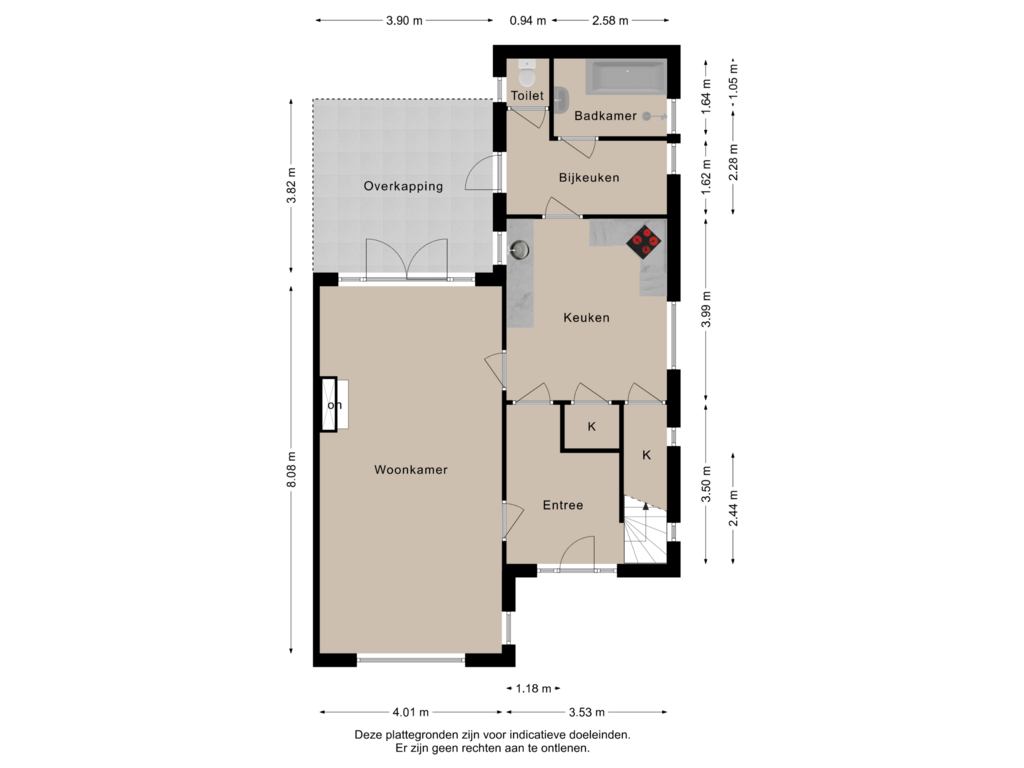 View floorplan of Begane Grond of Kanaalstraat 39