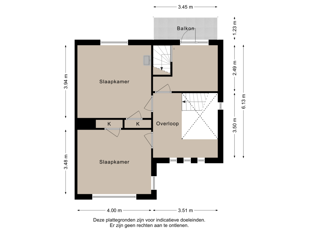 View floorplan of 1e Verdieping of Kanaalstraat 39