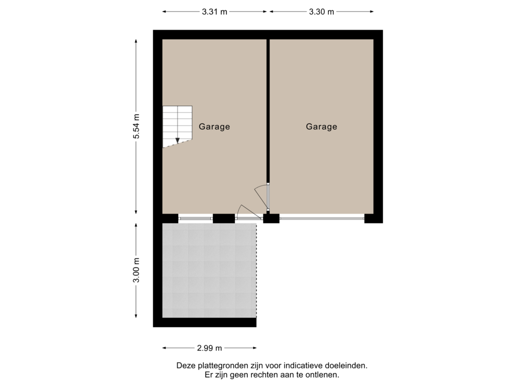 View floorplan of Garage of Kanaalstraat 39