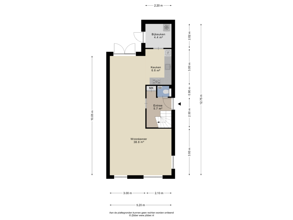 Bekijk plattegrond van Begane grond van Den 4-A