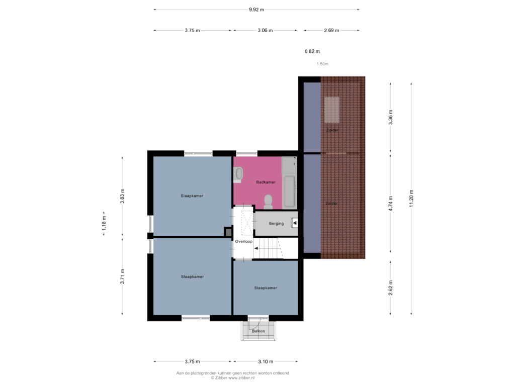 Bekijk plattegrond van Eerste verdieping van Horsterweg 51